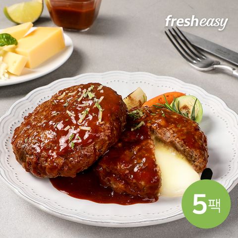 ■최현석의 한돈한우 더블치즈 함박스테이크 180g x5팩