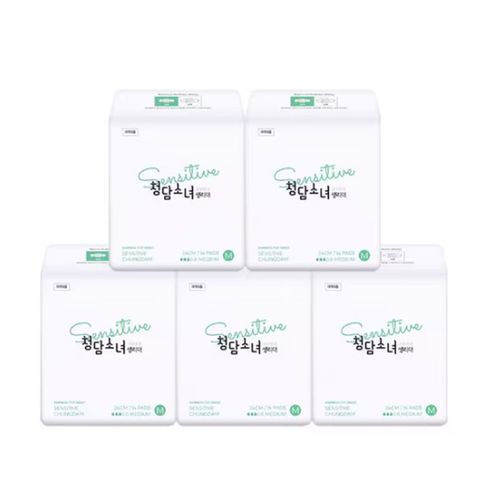 센서티브 대나무탑시트 생리대 중형14p x 5팩