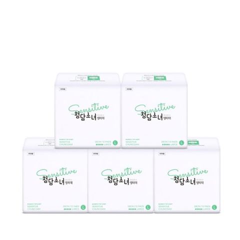 센서티브 대나무탑시트 생리대 대형12p x 5팩