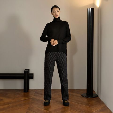 [런칭가 99000원]J BY 스판플리츠 퀼팅 팬츠