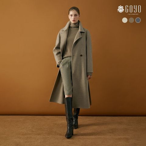24FW 캐시미어100 벨티드 롱코트