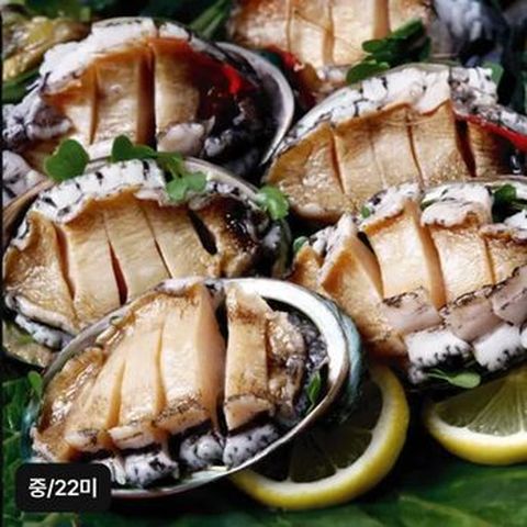 완도中활전복 22미(미당 50g~60g)