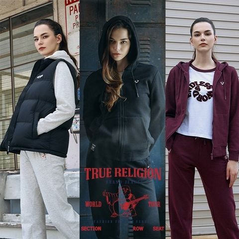 트루릴리전 초특가! 코튼블렌딩 셋업 + 패딩베스트 3종, 여성(상하의셋업 + 패딩베스트)