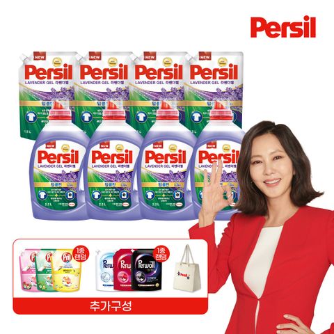 [카드 5%할인](단독) 퍼실 New 딥클린 파워 라벤더 2.2L x 4개 + 1.5L x 4팩 + 프릴 1L + 퍼울 1.7L + 에코쇼퍼백 1개