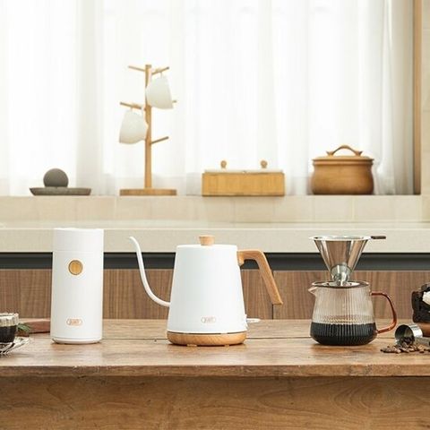 [현대단독/방송에서만구매]플랜잇 핸드드립 클래식패키지(스텐전기포트+전기그라인더+스텐드리퍼+유리서버)