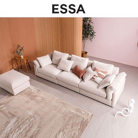 [삼성카드5%할인]바네사 4인 르브와 패브릭 소파+스툴