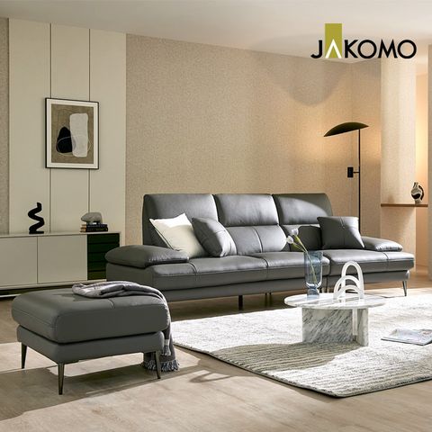 베스티 3.5인 천연면피 소가죽소파+스툴+쿠션2개