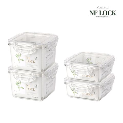 트라이탄 밀폐용기 정사각 찬통 4종 세트