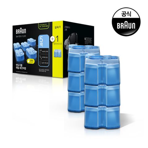 [삼성카드5%할인]브라운 전기면도기 세정액 NEW CCR 5+1개