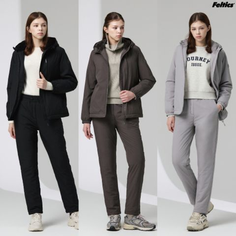 펠틱스 여성 패딩 보아퍼 기모 셋업 2종