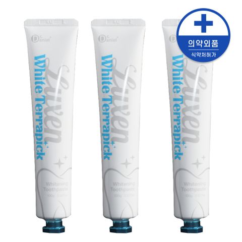 [식약처인증] 화이트닝 치약 치아 미백 화이트테라픽 미백치약 3개