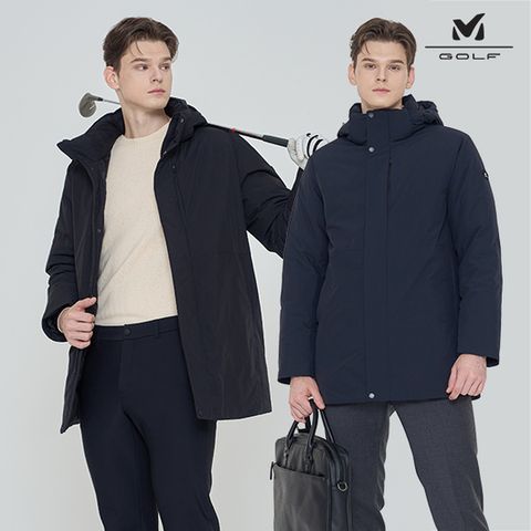 (가장 따뜻한)밀레골프 남성 인퀼팅 헤비다운 코트 1종
