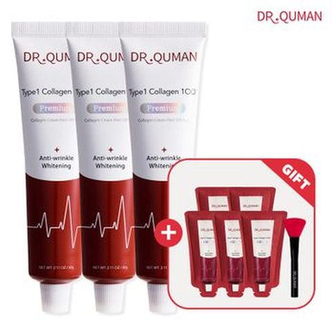 닥터큐먼 T1콜라겐100 크림팩 60gX3+10gX5+스파출러