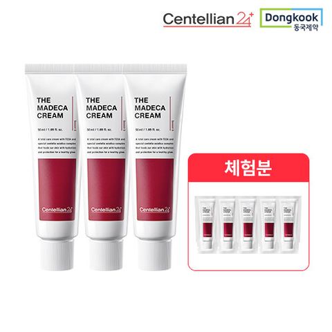 [삼성카드5%할인][모바일] 센텔리안24 마데카 크림6  3개 + 파우치 1ml 5개