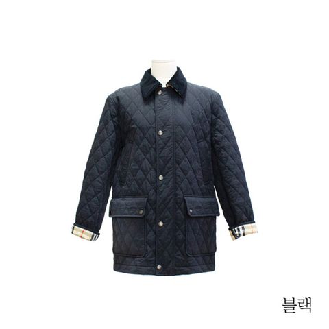 버버리 하프 퀼팅 카라 재킷