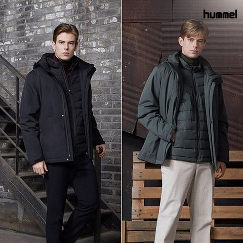 [험멜] 24FW 남성 3in1 웜 코트+패딩베스트 2종