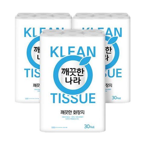 ☆방송에서만☆ 깨끗한 화장지 30롤 x 3팩