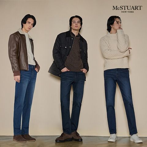 [최초가 77,000원] 맥스튜어트 24FW 남성 웜기모 포근 데님 3종 