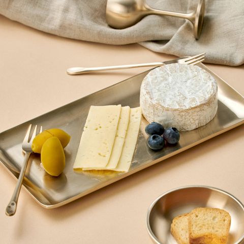 오부자 방짜유기 직사각 생선 접시 1P