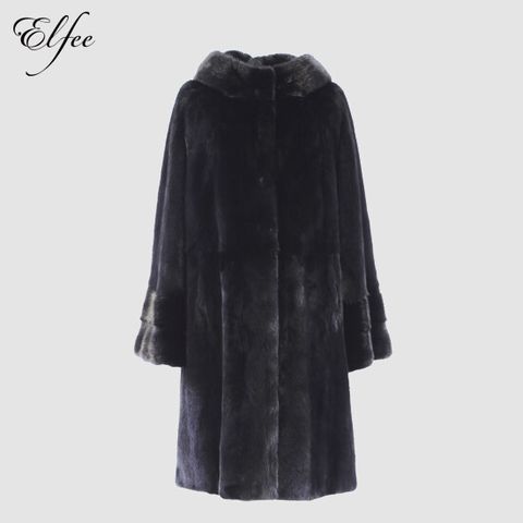 [카드 5%할인]24FW 진도 엘페 휘메일 풀스킨 밍크 후드 코트- 블랙(EC14)