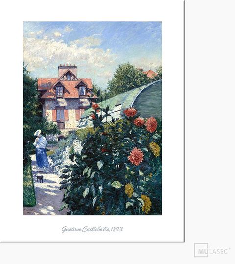 귀스타브 카유보트 달리아꽃, 쁘티 제네빌레 정원 화사한 인테리어 액자 명화 그림