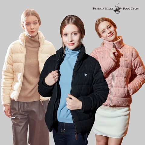 ★ 비버리힐스폴로클럽 24FW 여성 케이블 니트 패딩 자켓