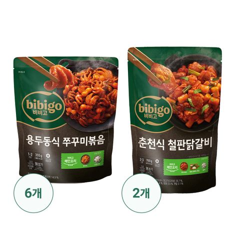 비비고 용두동식쭈꾸미볶음6+춘천 식 철판닭갈비2 총 8봉