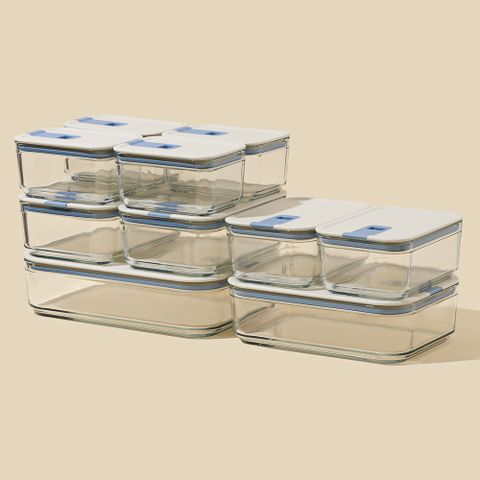 [비밀상품]  퍼펙트씰M 유리 밀폐용기 진공 반찬통 냉동밥보관 냉장고 정리 용기 직사각 10종