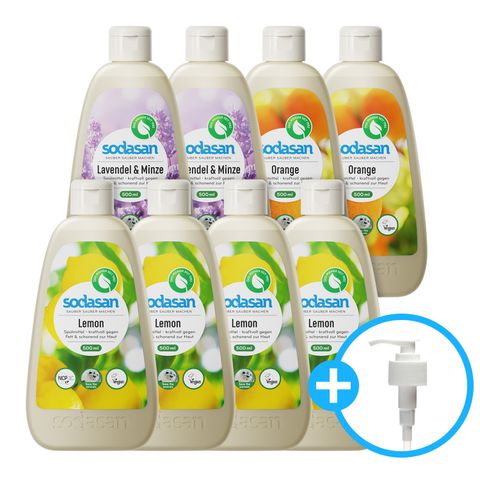 ★최유라쇼에서만★ 아로마 주방세제 500ml 8통(과일/야채 겸용,레몬 4+라벤더민트 2+오렌지 2)