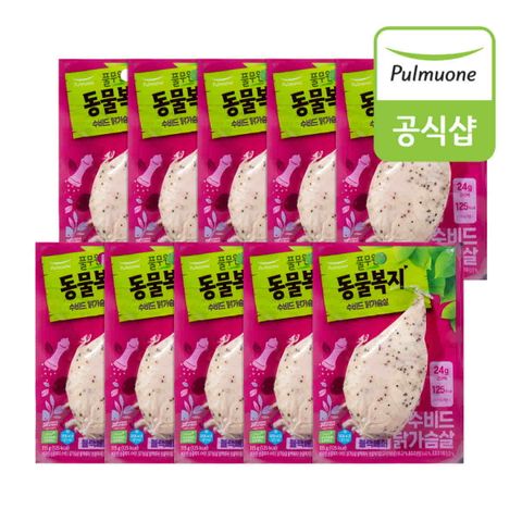 [국민카드5%할인](M)동물복지 수비드닭가슴살 블랙페퍼(115g) x 10개