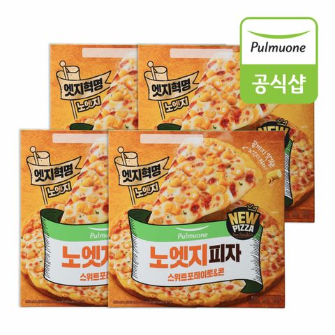 [국민카드5%할인](M)노엣지피자 스위트포테이토콘(365g) x 4판