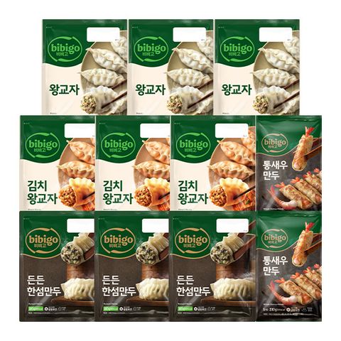 [카드 5%할인]CJ 비비고 통새우2+왕교자315*3+한섬320*3+김치315*3(총11봉) (M)