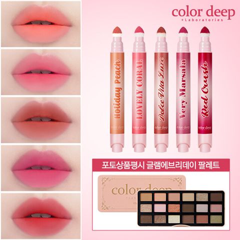 [삼성카드5%할인]♥ NEW 패키지 ♥ 컬러딥 쿠션 틴트 5종 + 포토상품평 18구 멀티 팔레트 