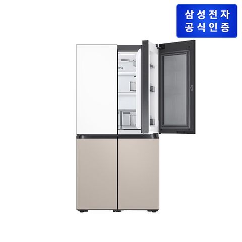 [5도어/869L/1등급] 삼성 비스포크 냉장고 (새틴 색상 선택)[RF85DB91F1HWB/RF85DB91F1HSW]
