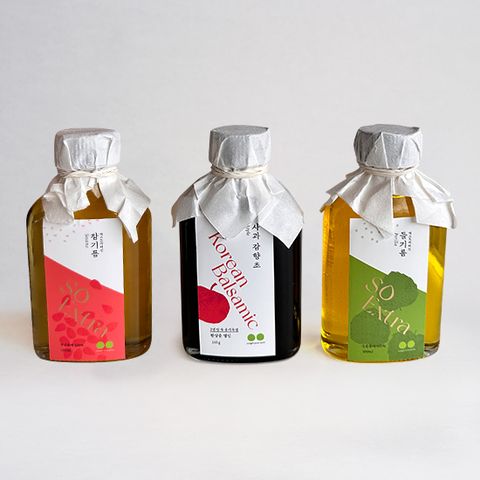 에센셜 오일&발사믹 선물세트 (참기름, 들기름, 사과향초)