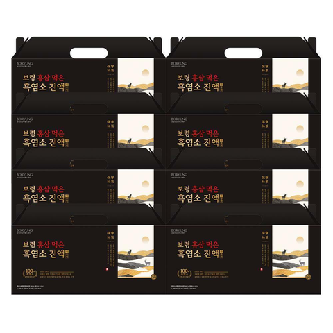 (방송에서만-1만원)[더블/8박스](1)보령 홍삼먹은 흑염소 진액 더 블랙(70mlX30포X8박스)