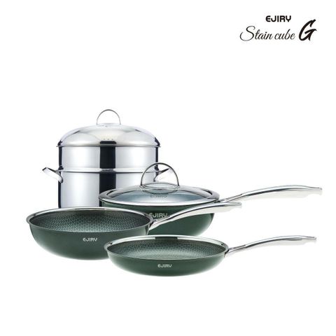 [삼성카드5%할인][파격 SALE] 에지리 스텐큐브 G 프라이팬 세트 
