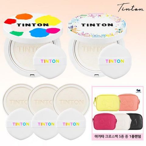 [삼성카드5%할인](틴톤) 대왕 선쿠션 x 5개 + 아가타 크로스백 패키지