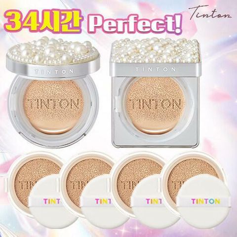 [삼성카드5%할인]★쿠션 총 6개★ [틴톤] 진주 리프팅 커버 쿠션 총 6개 (본품 2개 + 리필 4개) 매니아 패키지