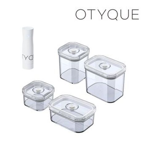 오티크 크리스탈 진공밀폐용기 5종(350ml+1000ml+바큐머+550ml+1600ml)