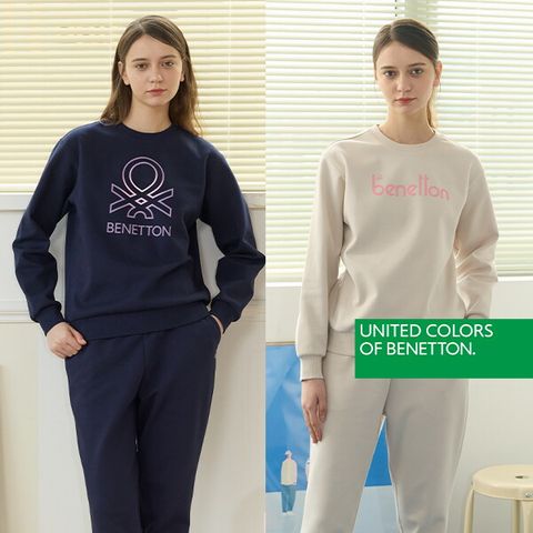 베네통 BENETTON 로고 여성 셋업 4종(상의2종+하의2종)