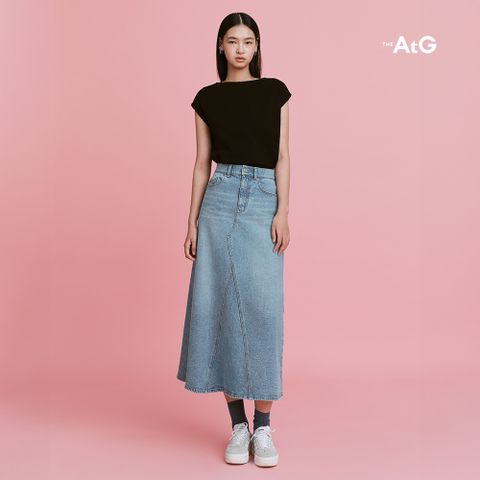 [2만원인하] 더엣지 25SS 칼럼 데님스커트