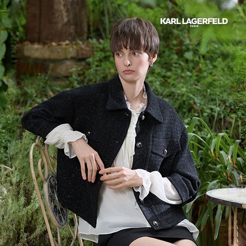 칼라거펠트 25SS 이태리 헤리티지 트위드 자켓