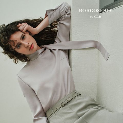 25S/S 실크 타이 블라우스