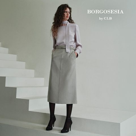 보르고세시아 25S/S 피에몬테 H라인스커트+벨트