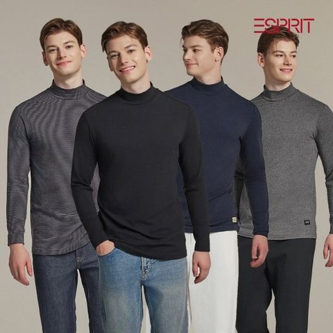 [런칭가 79,000원]에스프리 코튼모달 남성 모크넥 4종