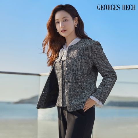 (런칭가 69,900원) 25SS 글리터 트위드 자켓+베스트 2종 SET