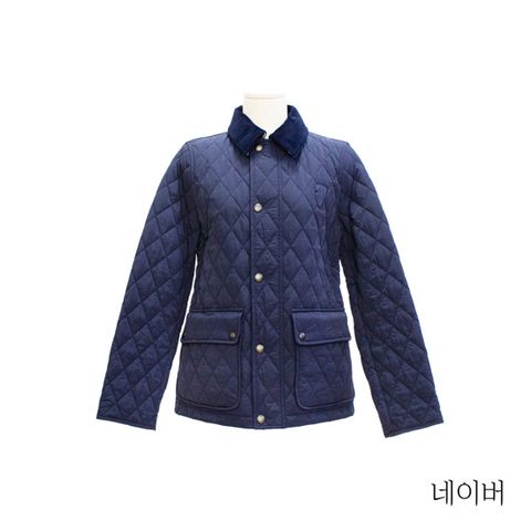 버버리 코듀로이 배지 퀼팅 재킷