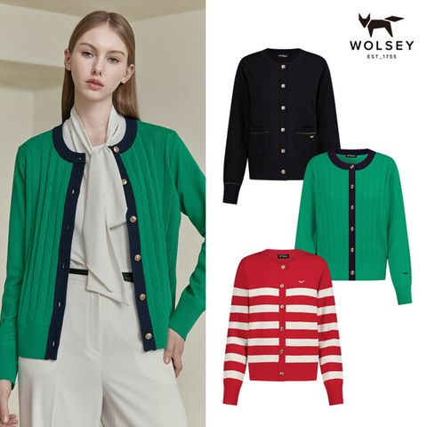 [런칭가119000원][25SS][Wolsey] 울시 여성 봄 가디건 3종