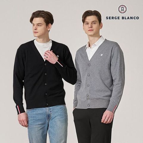 O 세르즈블랑코 남성 니트 가디건 2종